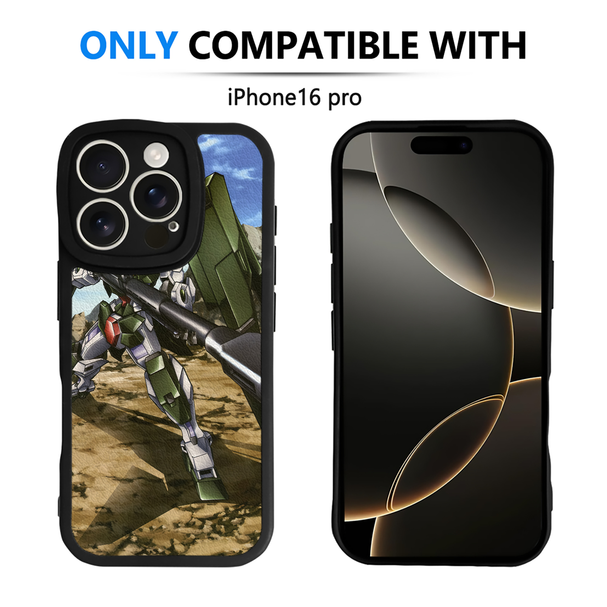 （画像用） 機動戦士ガンダム Mobile Suit Gundam 【iPhone 16シリーズ対応】シリコンスマホケース（レザー調） 材質：シリコン